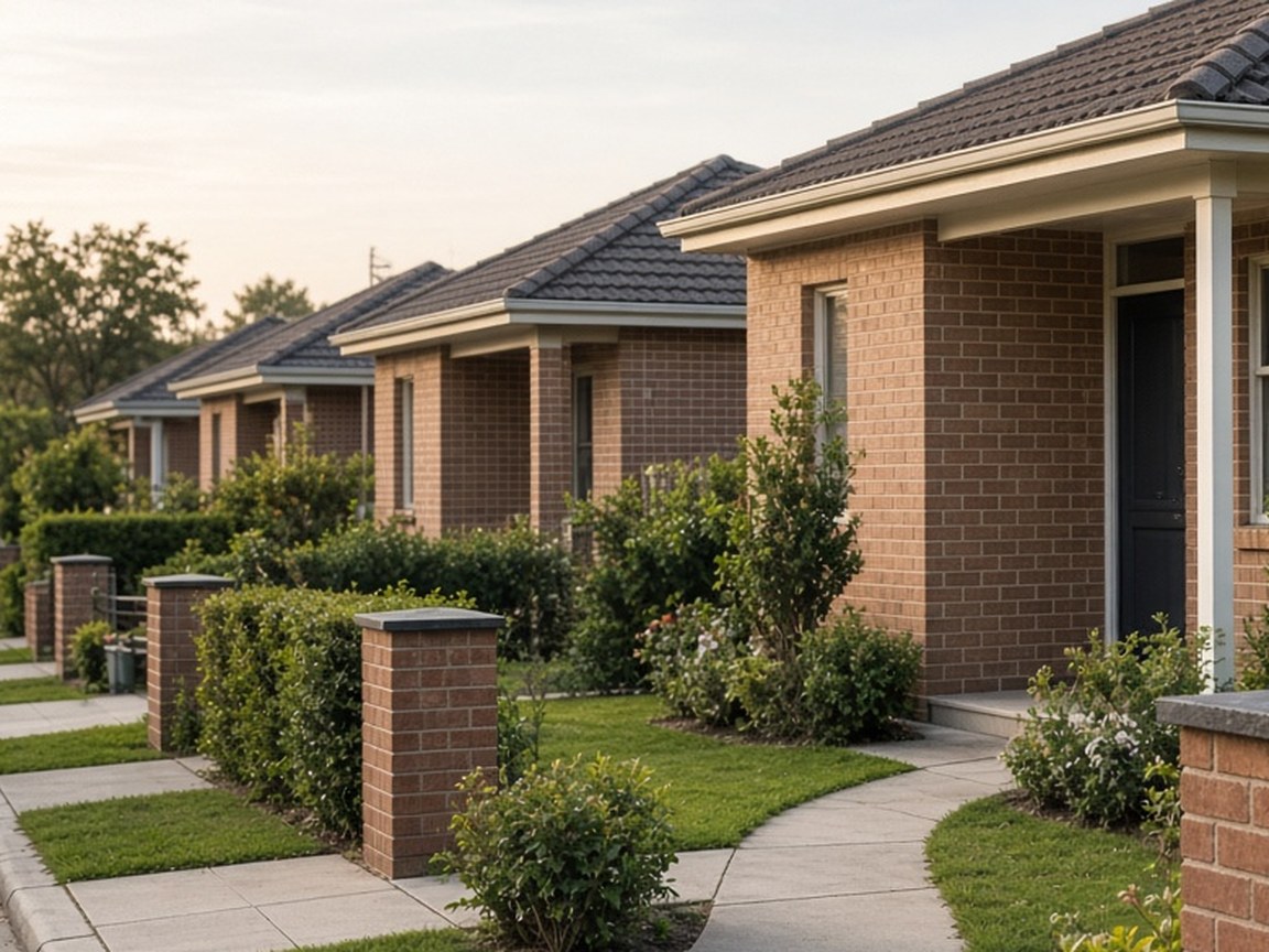 Suburban street of homes for canvassing